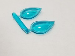 1977 Ford Van CUSTOM BLUE TEAR DROP WINDOWS from AMT 1:25 Model Kit 77 Econoline