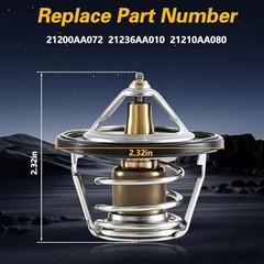 Engine Coolant Thermostat with Gasket Compatible with Subaru Legacy 1990