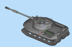 3D printed 1/72/35 Soviet Object 279 tank model kit