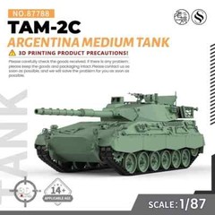 SSMODEL SS87788 1/87 Military Model Kit Argentina TAM-2C Medium Tank