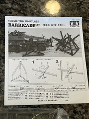 Military Miniatures Barricade Kit Tamiya 35027 WWII Diorama Model 1:35 Open Box