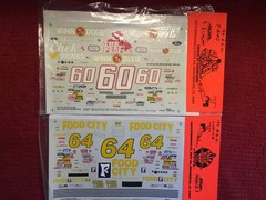 1/24 – 1/25 Vintage 1990’s Nascar Model Decals – #60 or #64 – Sold Individually