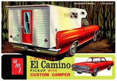 AMT 1364 1:25 1965 Chevy El Camino with Camper Plastic Model Kit