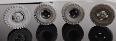 Resin 1/24 Scale: 15-inch “4-hole Truck” Dually Wheels W/ Thornbird Mud Tires