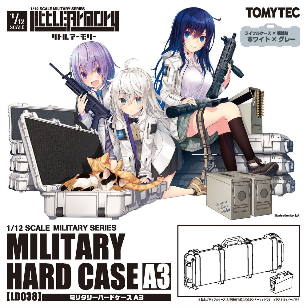 TOMYTEC 1/12 Little Armory Military Hard Case A3 White x Gray Model Kit ✨USA