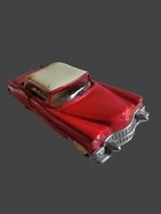 Rare Red 1955 Cadillac 2 Door Sedan Dealer Promo Model Car 1/25 Scale