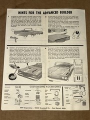 1960’s AMT 1960 Pontiac 3-in-1 Customizable Model Kit Instructions Sheet