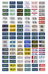 1/18 scale model car movie TV license plates tags set #3