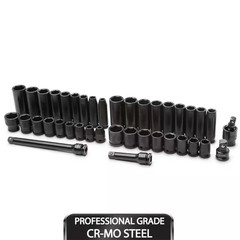 3/8 In. Drive Impact Socket and Accessory Set (40-Pieces)