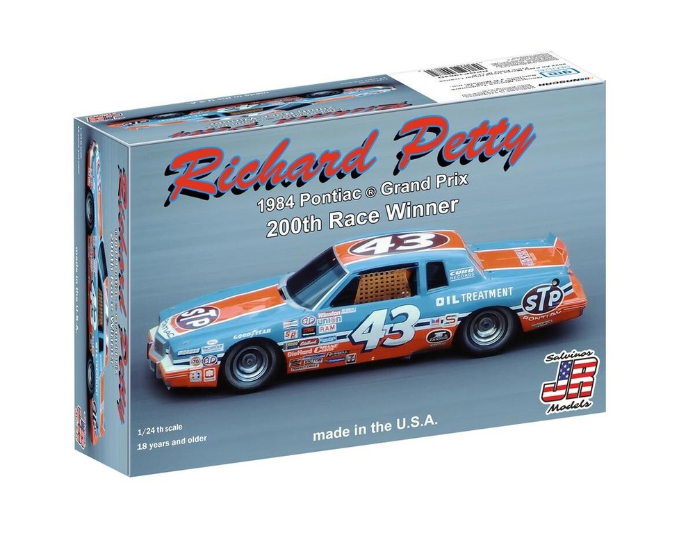 Salvino’s JR 1/24 Richard Petty 1984 Pontiac 200th Win Car Model Kit RPGP1984D