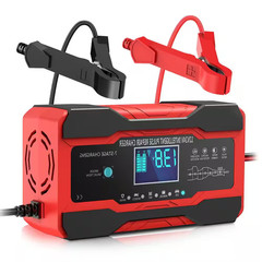 10-Amp 12V 24V Smart Car Battery Charger with LCD Desulfator Temperature Compens