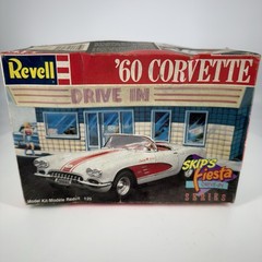 Revell ‘60 Corvette Skip’s Fiesta Drive-In Vintage 1988 1:25 Model Kit , Read