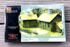 PEGASUS 1/72 Scale WW I or WW II Russian / Soviet Farm Houses Model Kit 7702 F/S