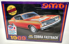 AMT 1217M 1969 Ford 428 Torino Cobra Fastback 1:25 Model 3in1 Sealed NOS 2020