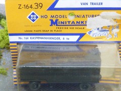 Roco Minitanks (NEW) Z-164 1/87 WWII US M-119 6T Closed Van Trailer Lot #7220©