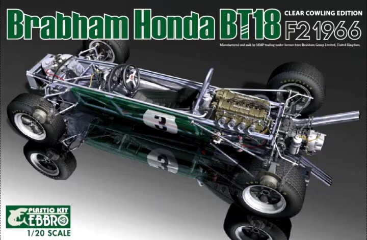 1/20 EBBRO #20025 Brabham Honda BT18 F2 1966 Clear Cowling Edition