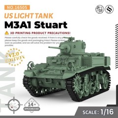 1/16 Military Model Kit US M3A1 Stuart Light Tank