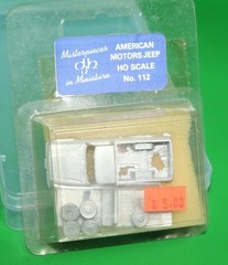 DJH Masterpieces in Miniature No. 112 American Motors Jeep HO Scale Metal – NOS