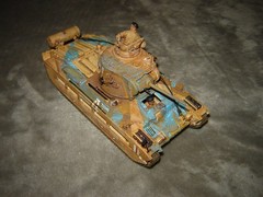 Built 4 Defiance Tank w/Driver 6-3/4 inches long Well Built & Painted Excellent