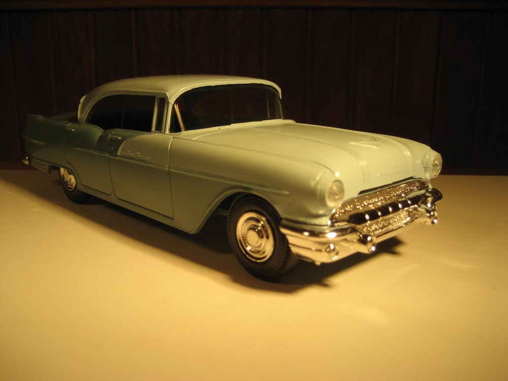 1956 Pontiac Star Chief Dealer Promo Med Blue/Lt Blue w/ Box 1/25th Scale