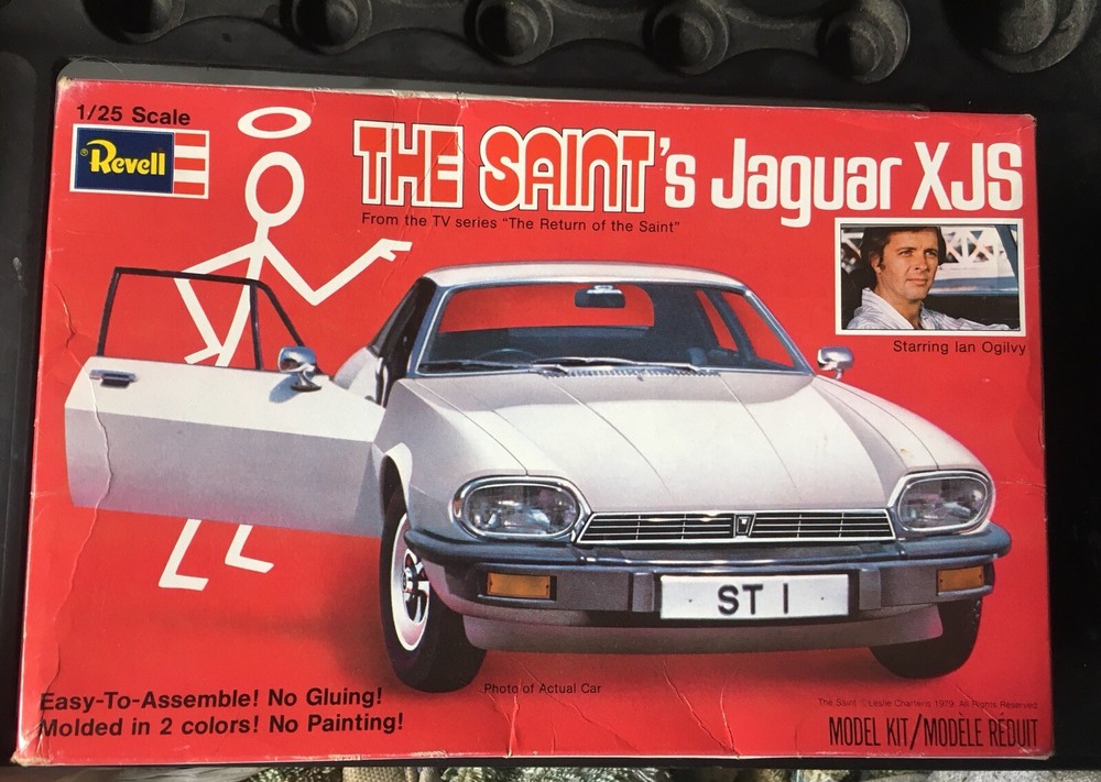 1/25 Revell Jaguar XJ-S The Saint’s TV Show Used-Missing Clear Parts-Snap Kit