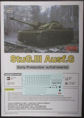 Rye Field Models 1/35th Scale Stug III Ausf G -Decals from Kit No. 5073