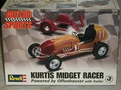 Revell 1/25 Scale Kurtis Midget Racer, Powered By Offenhauser With Trailer