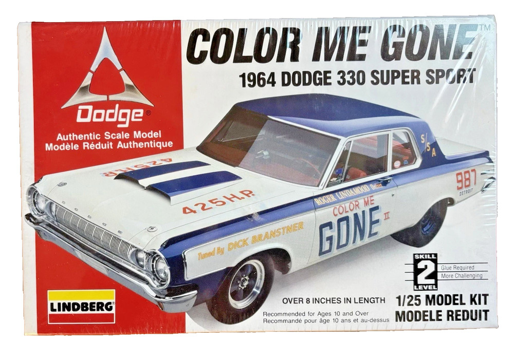 VTG. 1996 LINDBER 1:25 SCALE ” 1964 DODGE 330 SUPER STOCK ” COLOR ME GONE 72156