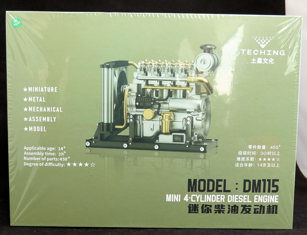 TECHING DM115 Mini Diesel Four-cylinder Mechanical Metal Engine KIT Model NIB