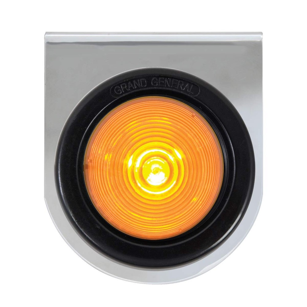 Gg Grand General 81405 Chrome L Bracket 1 2 Inches Amber Beehive Light