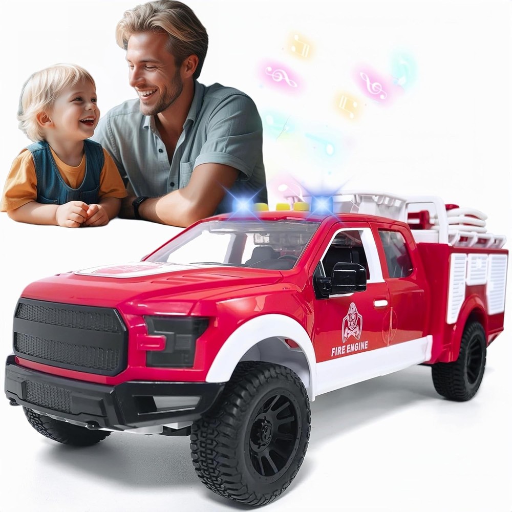 Big Fire Truck Toy for Boys Ages 4-7, F150 Raptor Pickup