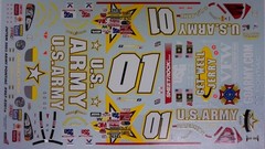 NASCAR DECAL # 01 US ARMY 2003/04 PONTIAC CHEVROLET NADEAU NEMECHEK JWTBM 1/24