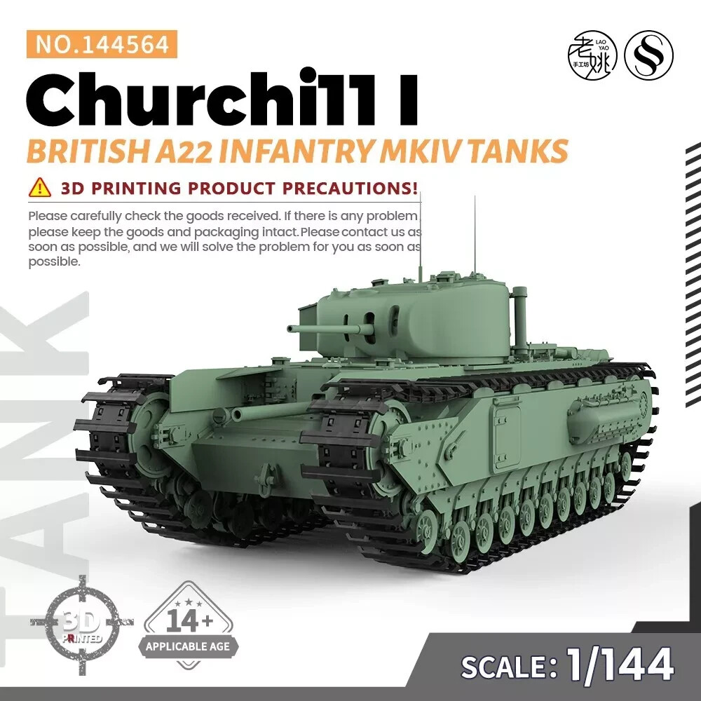 SS144564 V2.0 1/144 Model Kit British A22 Infantry MKIV Churchill I Tank 3DPRINT