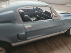 1967 Ford Mustang Shelby GT500 Diecast 1:24 Steel Blue Metalic White Stripes