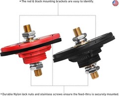 Recoil BTTP-38 Premium High Current 3/8? Feed-Thru Panel Battery Terminal