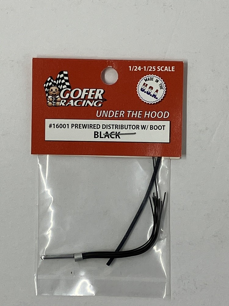 Gofer Racing Decals 16001 1/24 Prewired Distributor with Boot – Black Plug Wires