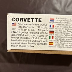 1979 Monogram 1016 Corvette SnapTite 1/32 Scale Model with Decals & Instructions