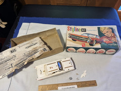 Vintage AMT 1961 Plastic Model Styline Kit Ford Thunderbird T-Bird Built Custom