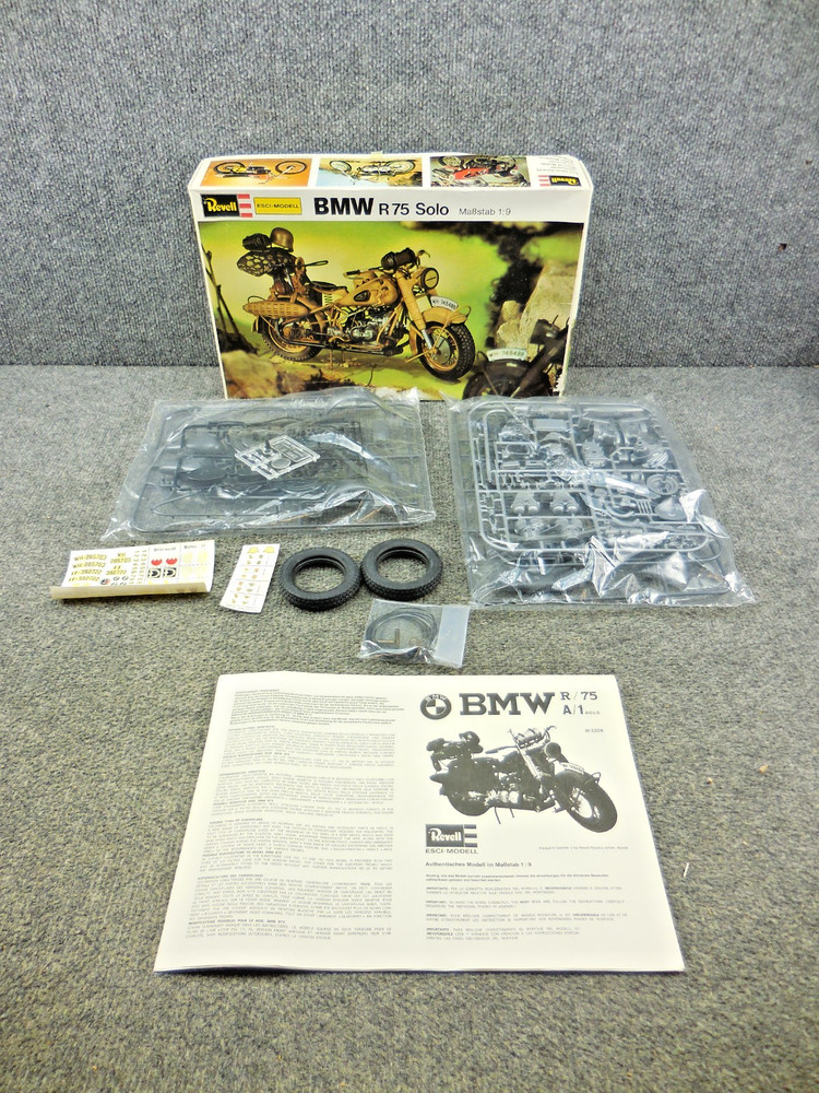 Vintage 1:9 Revell ESCI BMW R 75 Solo Motorcycle Model Kit Toy Unbuilt H-2204