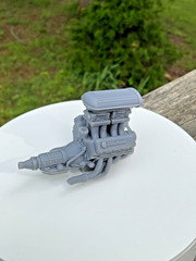 Pontiac 455 V8 Engine Tunnel Ram Naturally Aspirated 1 24 Scale Hot Rod Model