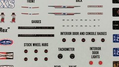 AMT 64 1964 Chevy Impala SS 409 1/25 Decal Sheet Emblems Dash Cluster Gauges Hot