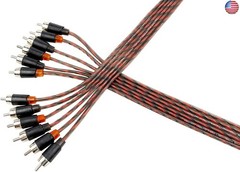 Alphasonik 17 Feet Premium 6 Channel Hyper-Flex RCA Interconnect Signal Patch