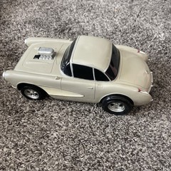 10” solid resin Gasser ‘57Corvette MODEL 57c-104 hot rod car Gray Hand Painted