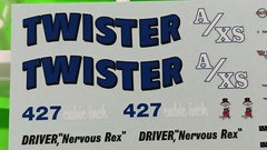 AMT 64 1964 Chevy Impala SS 409 1/25 Decal Sheet Emblems Dash Cluster Gauges Hot