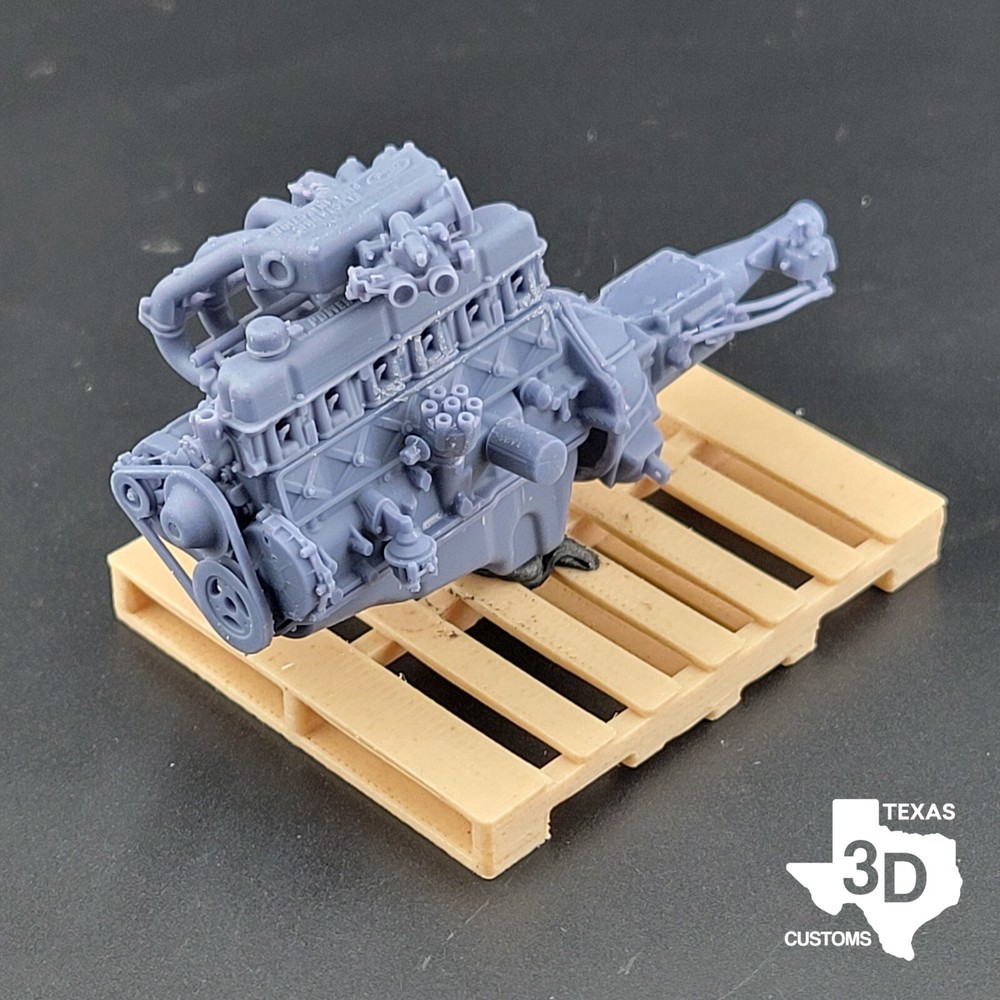 EFI Ford 300 Inline 6 model engine resin 3D printed 1:24-1:8 scale