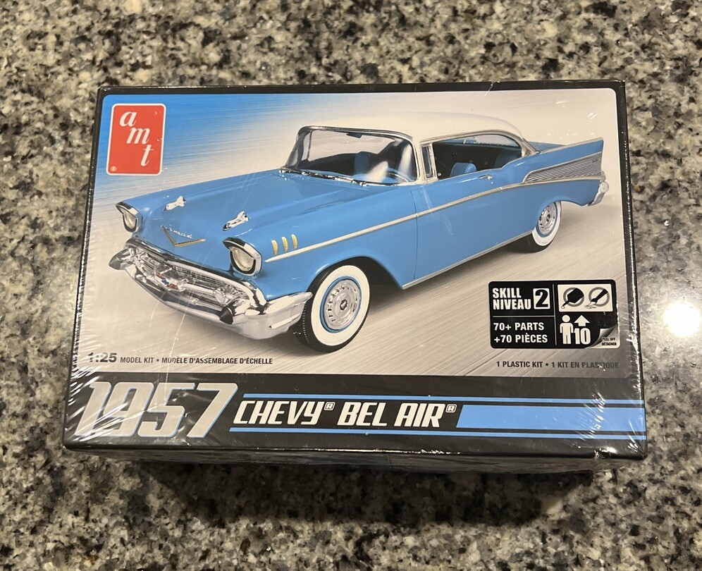 AMT 1957 Chevy Bel Air Model Kit Car Scale 1:25 Kit # AMT638M/12 Factory Sealed