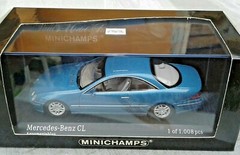 1/43 MINICHAMPS Mercedes CL500, 2d.coupe, marine blue, 1999, mint+++!