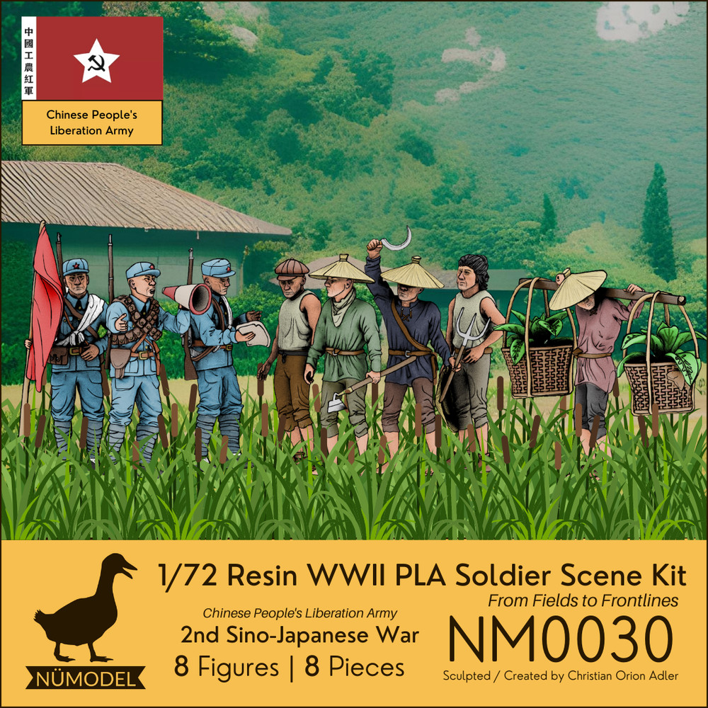 NUMODEL NM0030 | 1/72 Resin WWII Chinese PLA Scene Kit “Field to Frontline” |8pc