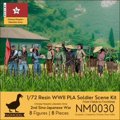 NUMODEL NM0030 | 1/72 Resin WWII Chinese PLA Scene Kit “Field to Frontline” |8pc