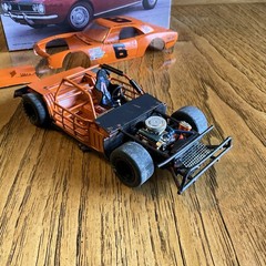Built Model Car, 1967 Chevy Camaro Vintage Style short track Race Car, 1/25